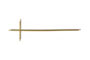 Crocefisso iniettofuso in zama - Finiture: ramato, ottonato antico, ottonato lucido cm. 70 x 20 