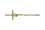 Crocefisso iniettofuso in zama - Finiture: ramato, ottonato antico, ottonato lucido cm. 59 x 18 