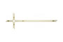 Crocefisso iniettofuso in zama - Finiture: ramato, ottonato antico, ottonato lucido cm.67 x 21,5