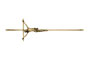 Crocefisso iniettofuso in zama - Finiture: ramato, ottonato antico, ottonato lucido, cm.56 x 16