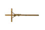 Crocefisso iniettofuso in zama - Finiture: ramato, ottonato antico, ottonato lucido cm. 50,5 x 20,5